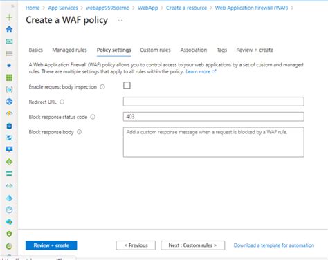 The following deployment topology . . Azure waf exclusions example